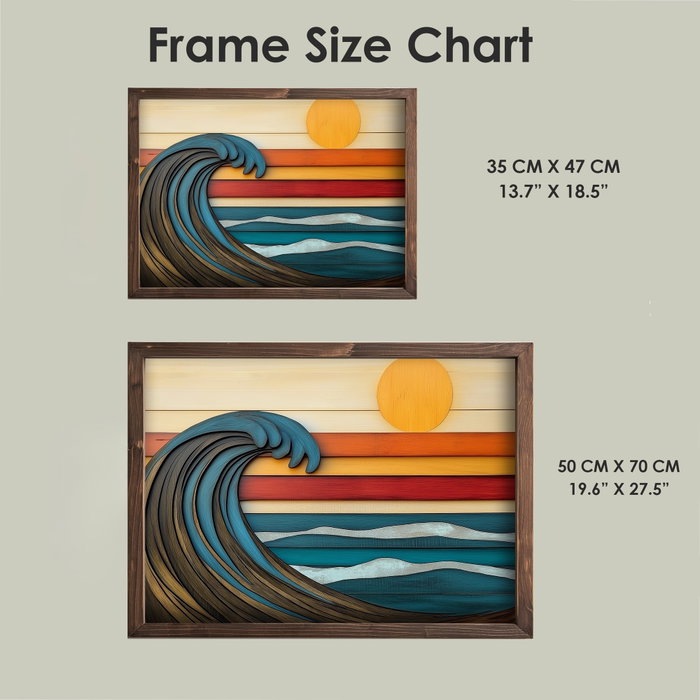Wallity TUN120-XL Pintura Decorativa en MDF con Marco Multicolor